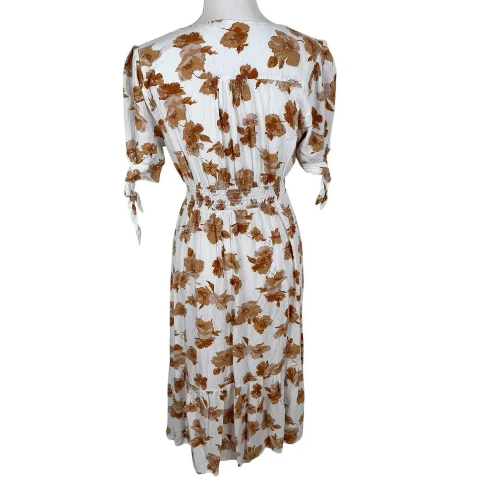 Altar'd State Floral Stacie Dress Size Medium Midi Boho Western Ranch Romantic - Picture 8 of 11